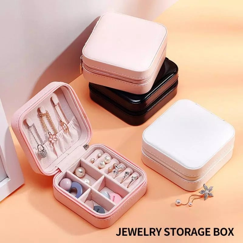 Travel Leather Pocket Jewelry Organizer With Box